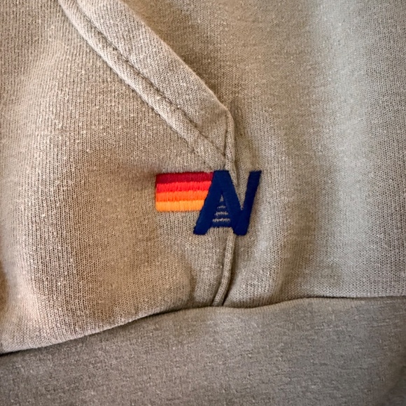 NWT Aviator Nation Bolt Stitch 2 Relaxed Pullover Hoodie in Faded Army (Size XS) - Picture 4 of 10